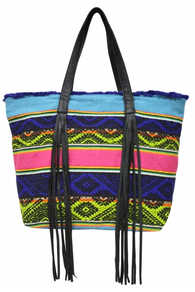 Color splash jacquard bag